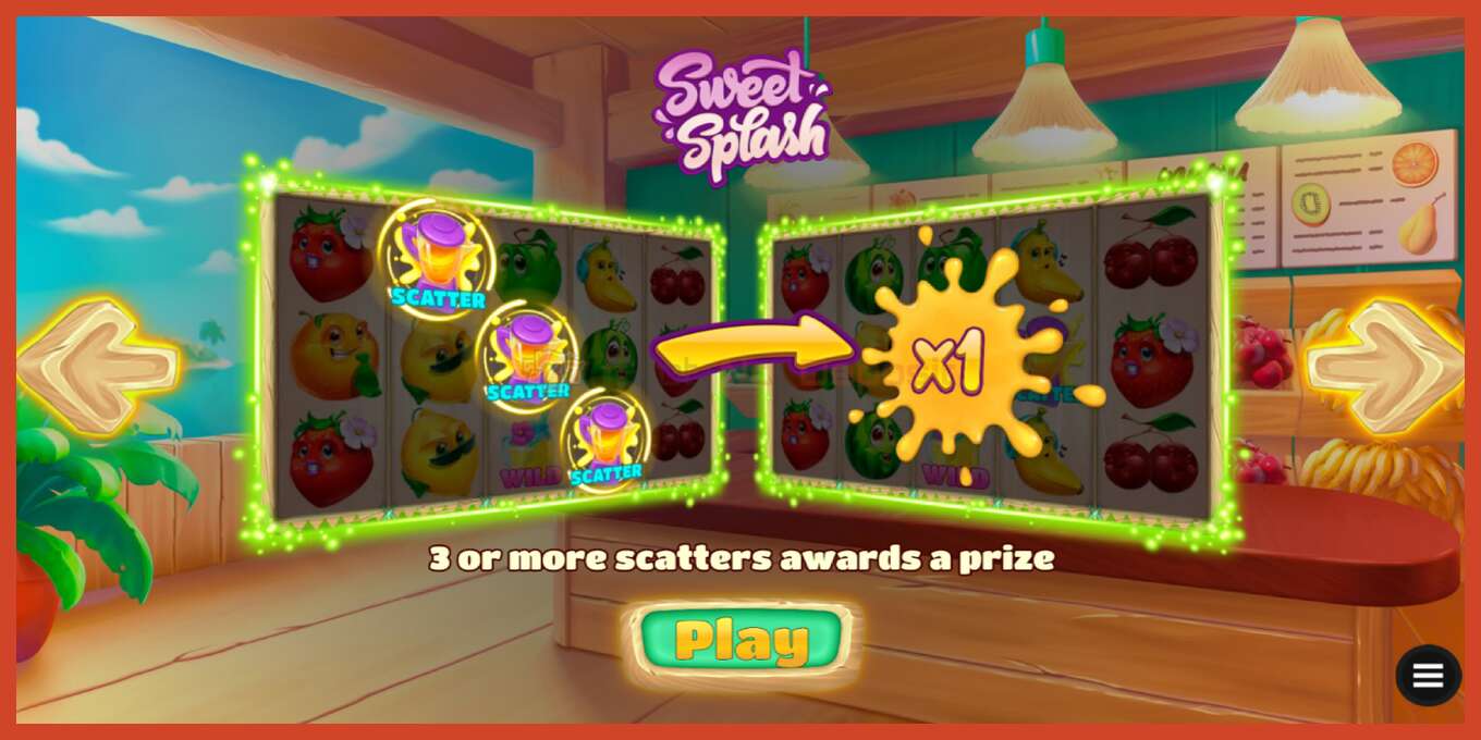 Slot skrinshoti: Sweet Splash depozit yoq, raqam - 1