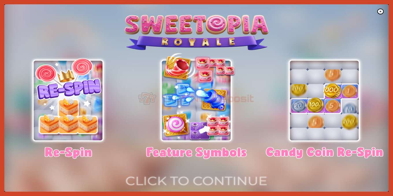 Captura de pantalla de la ranura: Sweetopia Royale sin deposito, número - 1