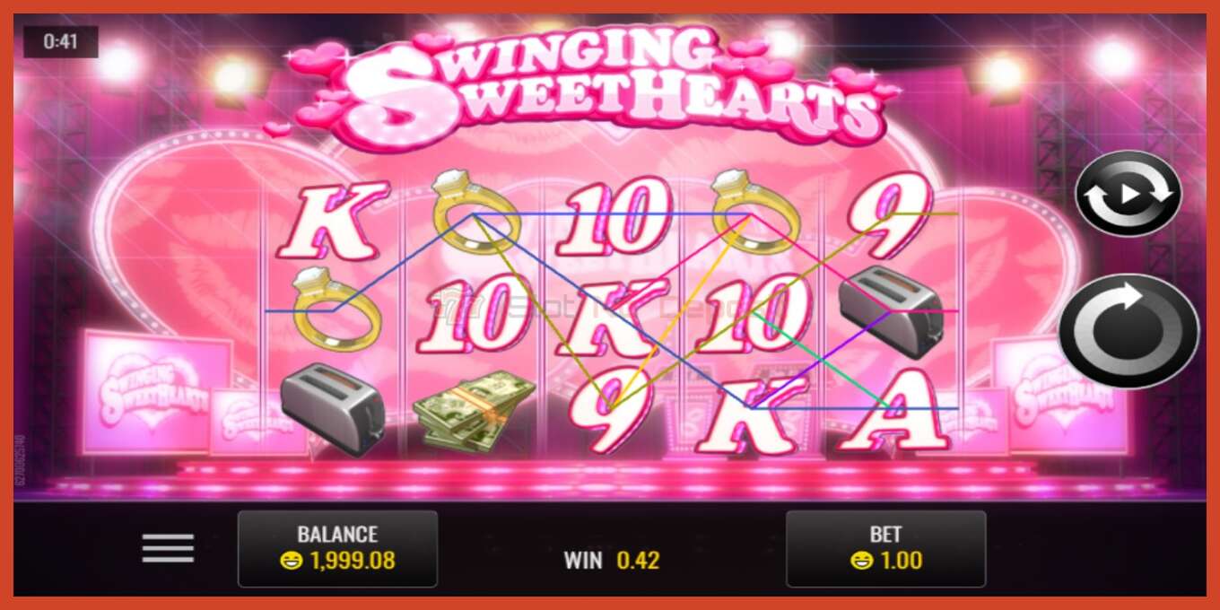 Slot screenshot: Swinging Sweethearts no deposit, number - 1