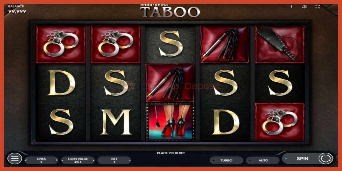 Slot screenshot: Taboo no deposit, number - 2