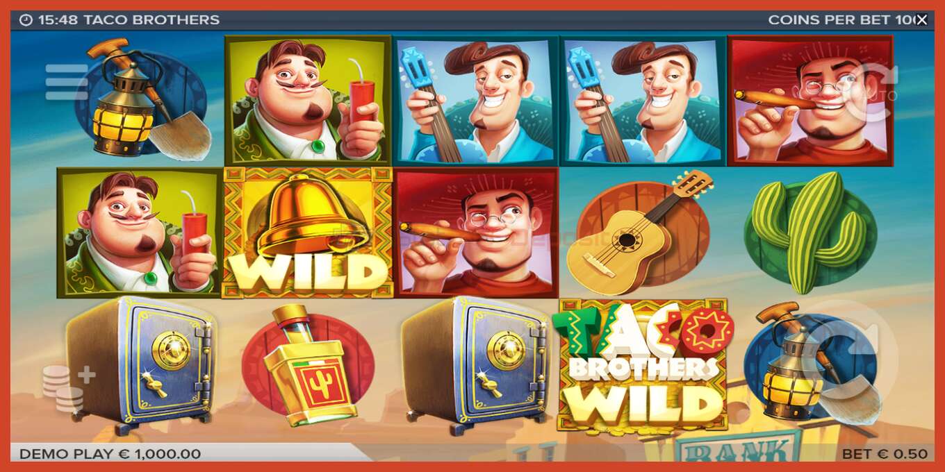 Slot screenshot: Taco Brothers no deposit, number - 2