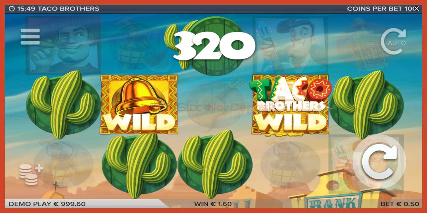 Slot screenshot: Taco Brothers no deposit, number - 3