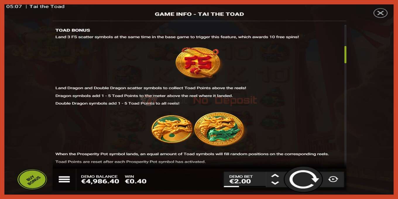 Schermafbeelding van slot: Tai the Toad geen aanbetaling, nummer - 4