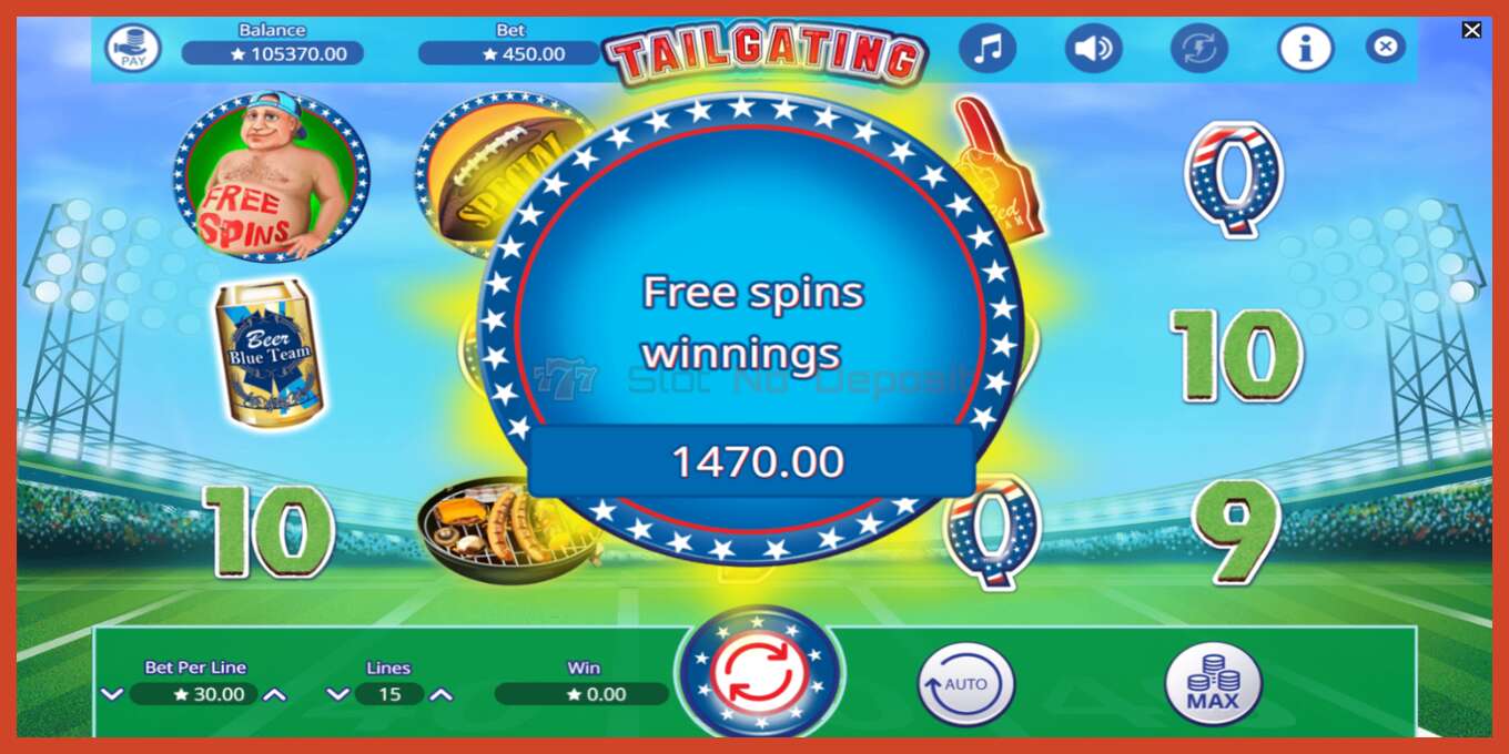 Slot screenshot: Tailgating no deposit, number - 4