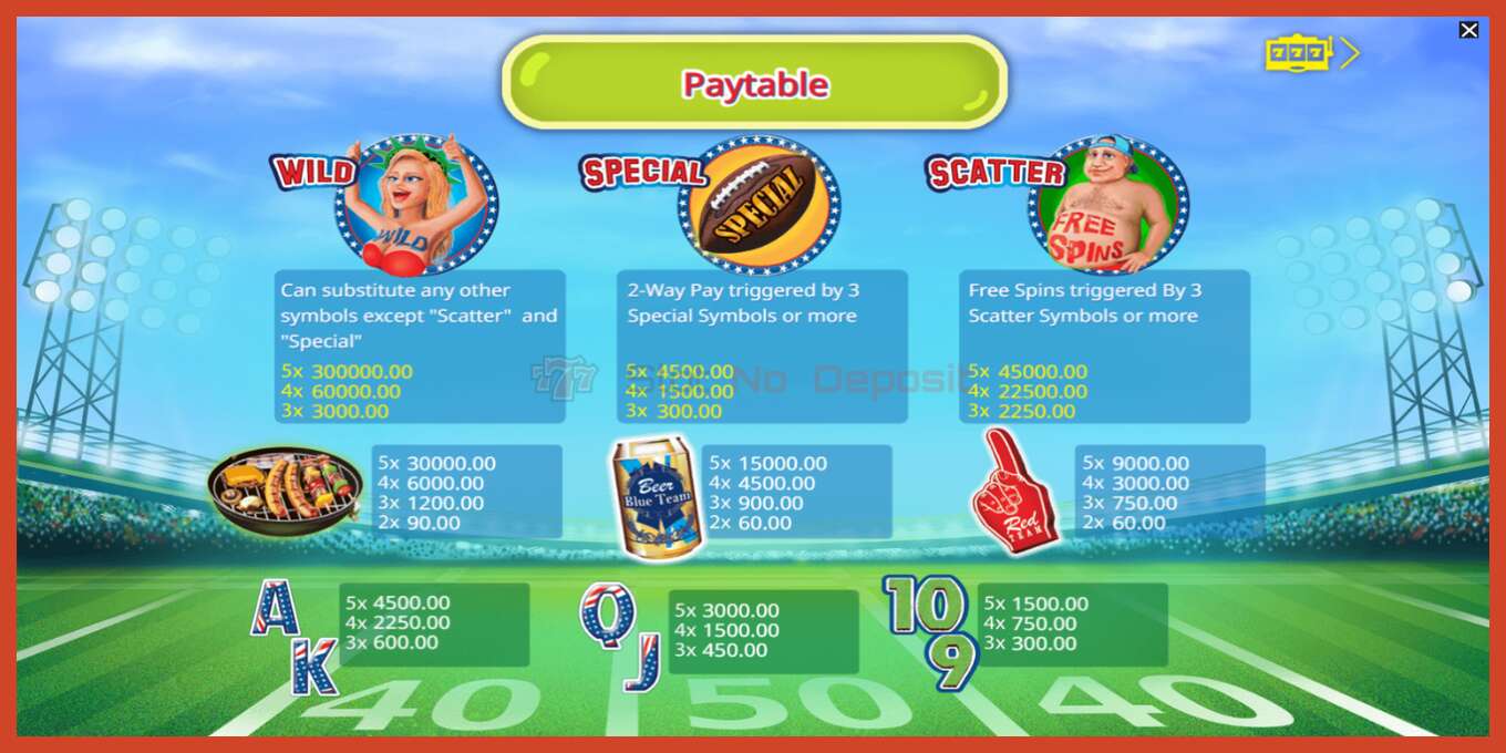 Slot screenshot: Tailgating no deposit, number - 5