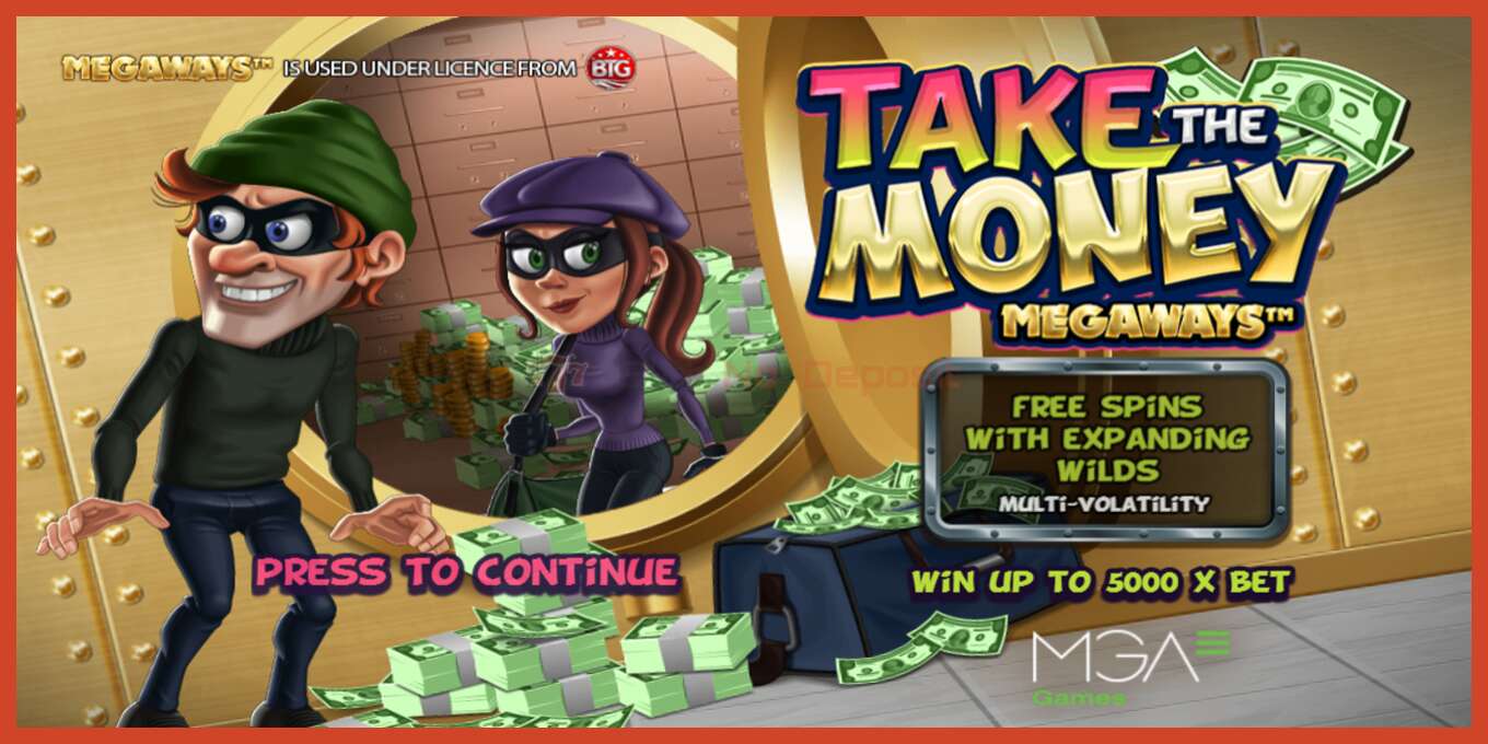 Slot-Screenshot: Take the Money Megaways keine anzahlung, nummer - 1