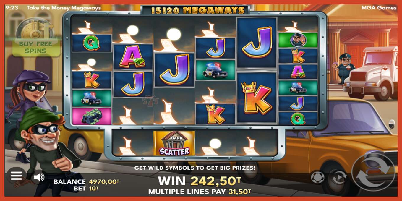 Slot-Screenshot: Take the Money Megaways keine anzahlung, nummer - 3