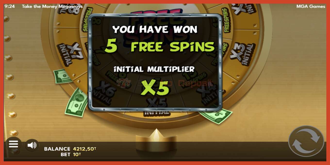 Slot-Screenshot: Take the Money Megaways keine anzahlung, nummer - 4