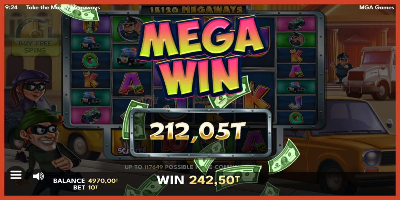 Slot-Screenshot: Take the Money Megaways keine anzahlung, nummer - 5