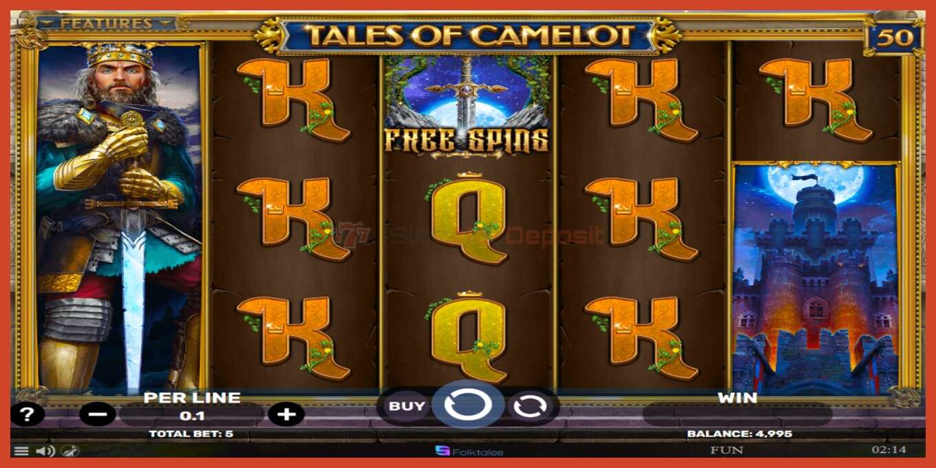 Slot screenshot: Tales of Camelot no deposit, number - 2