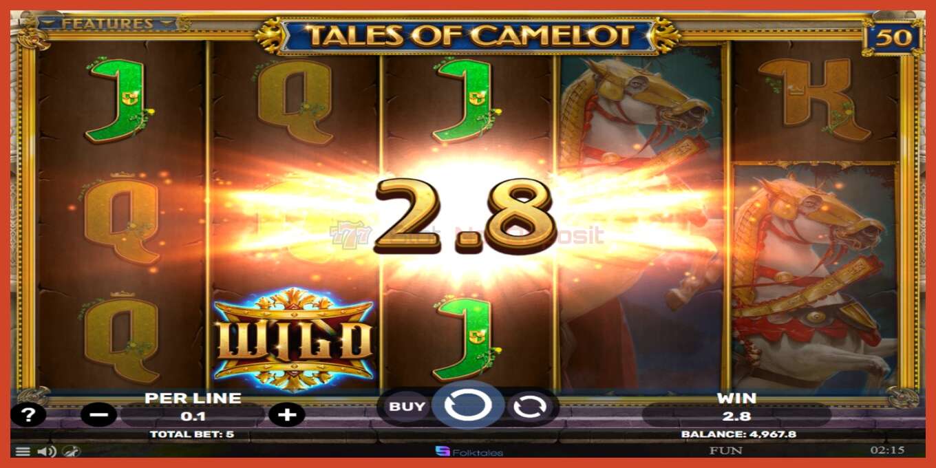 Slot screenshot: Tales of Camelot no deposit, number - 3