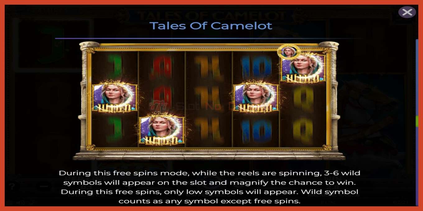 Slot screenshot: Tales of Camelot no deposit, number - 6