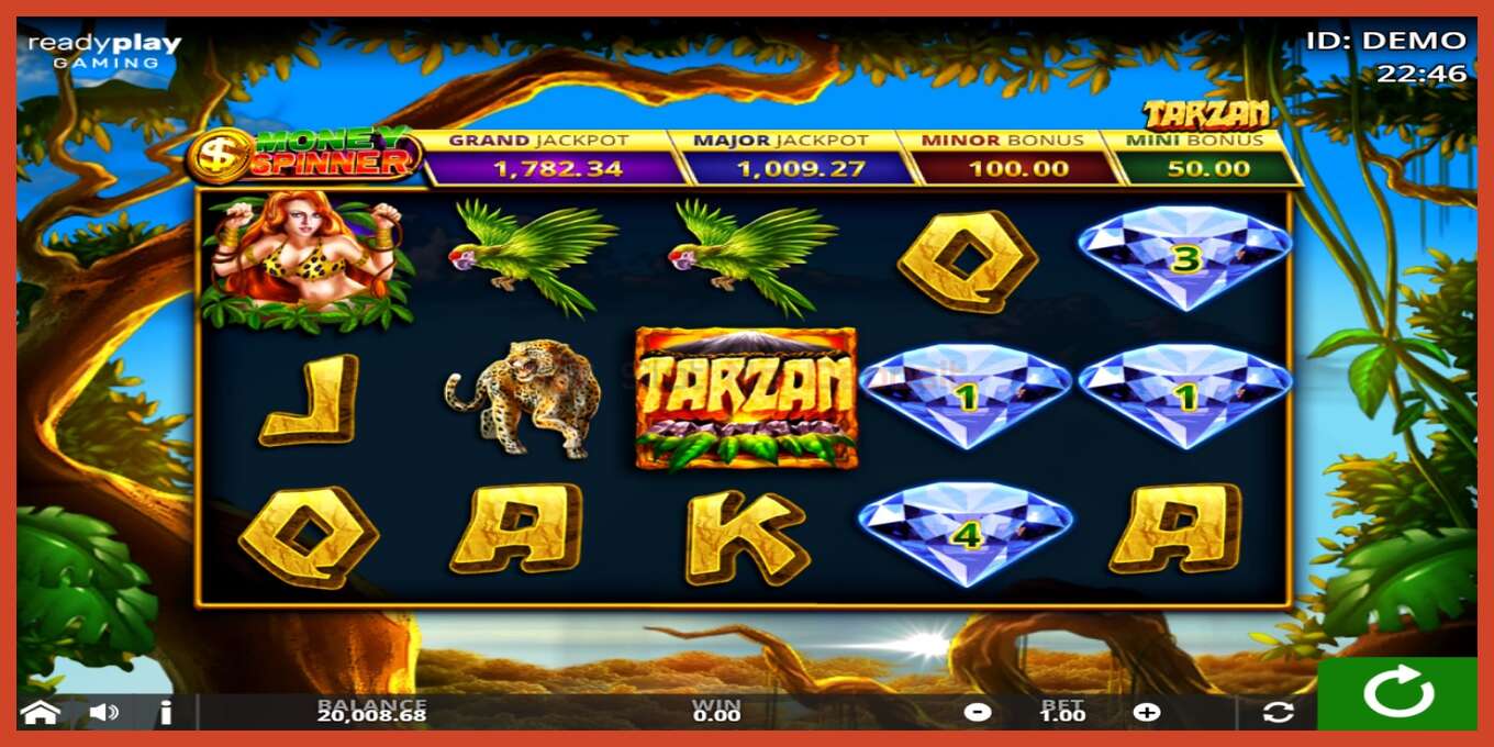 Slot скриншоту: Tarzan депозит жок, саны - 1