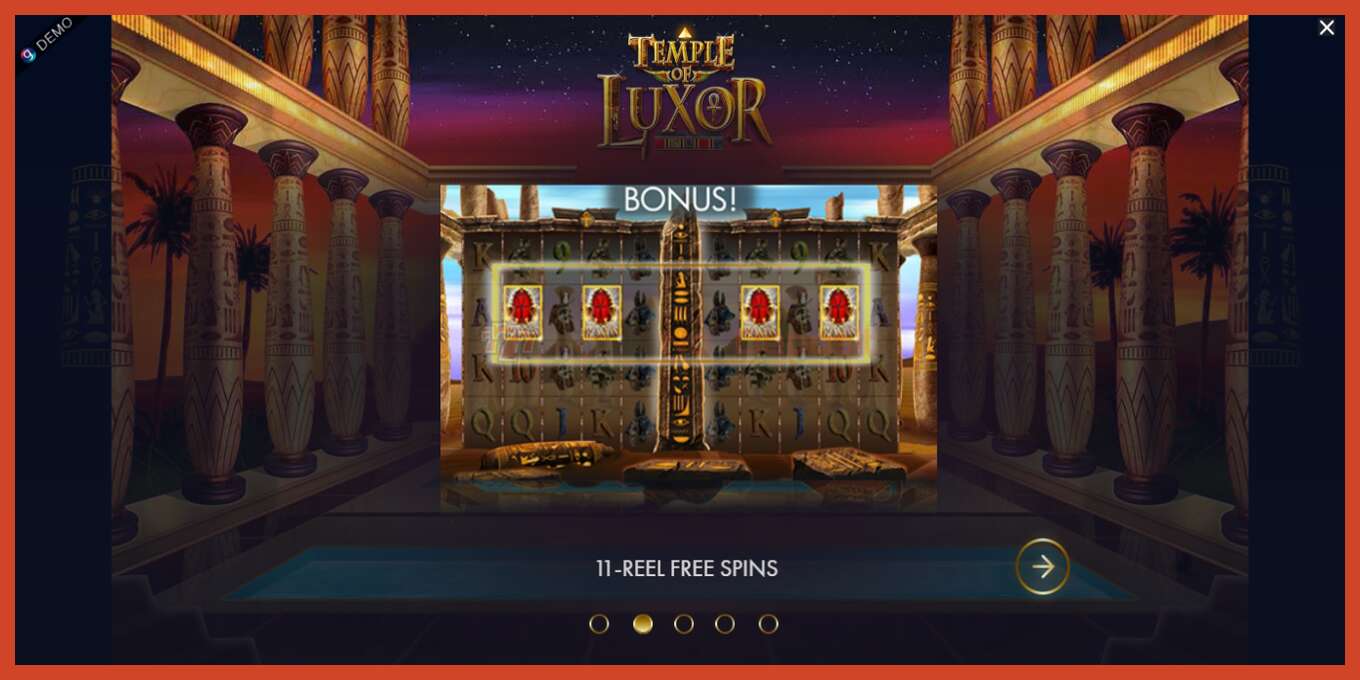 Slot screenshot: Temple of Luxor no deposit, number - 1