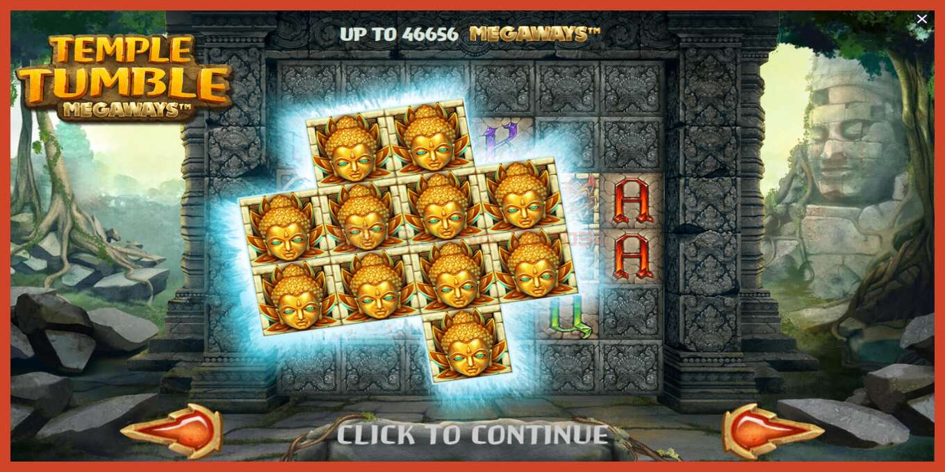 Slot screenshot: Temple Tumble no deposit, number - 1