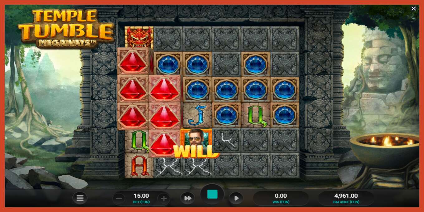 Slot screenshot: Temple Tumble no deposit, number - 3