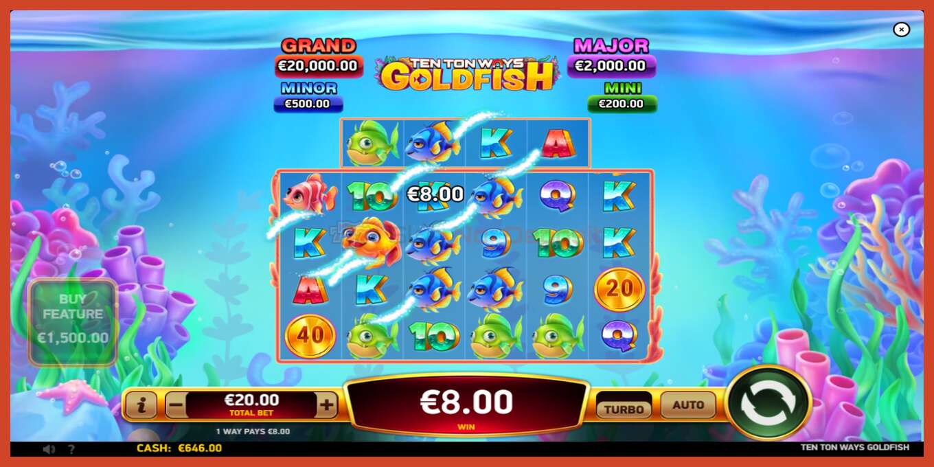 Slot screenshot: Ten Ton Ways Goldfish no deposit, number - 4