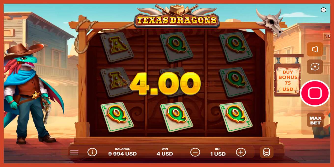 Slot screenshot: Texas Dragons no deposit, number - 2