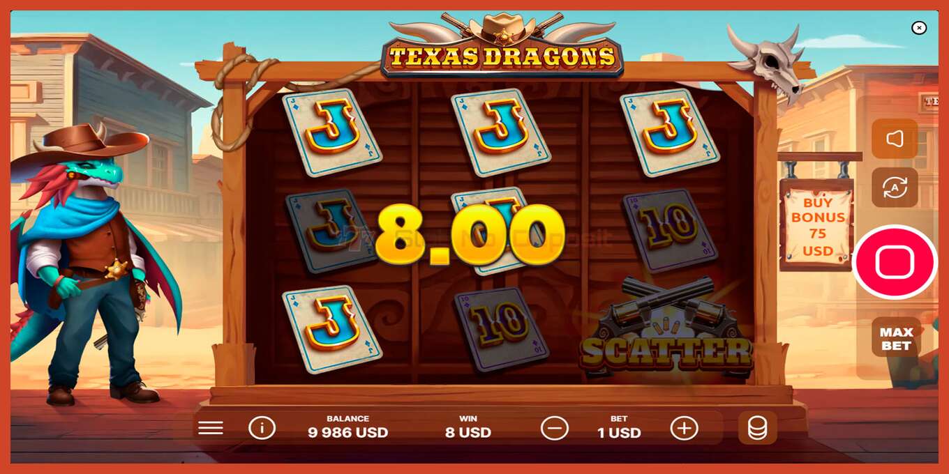 Slot screenshot: Texas Dragons no deposit, number - 3