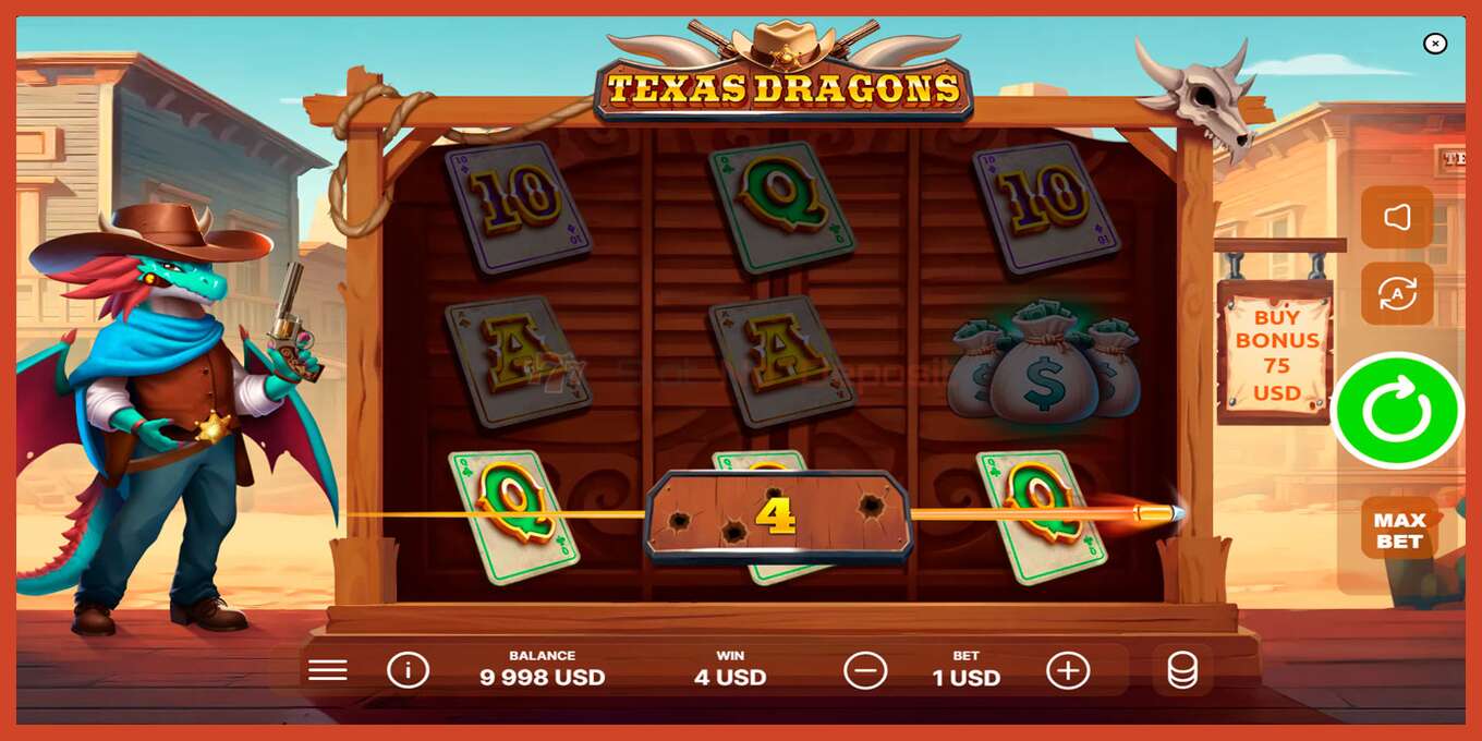 Slot screenshot: Texas Dragons no deposit, number - 4