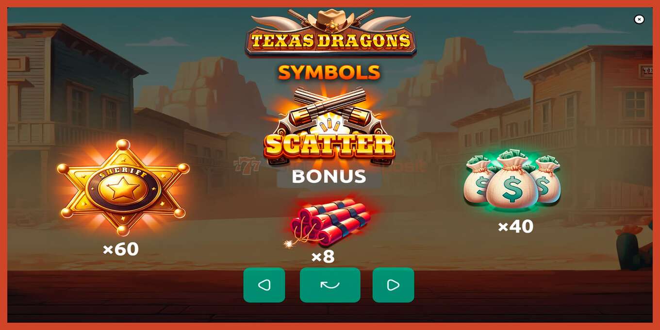 Slot screenshot: Texas Dragons no deposit, number - 5