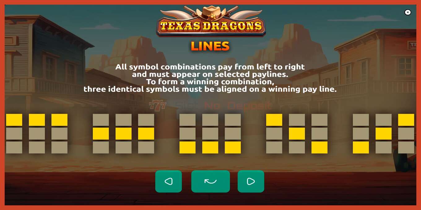 Slot screenshot: Texas Dragons no deposit, number - 6