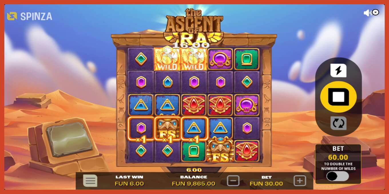 Slot screenshot: The Ascent of Ra no deposit, number - 4