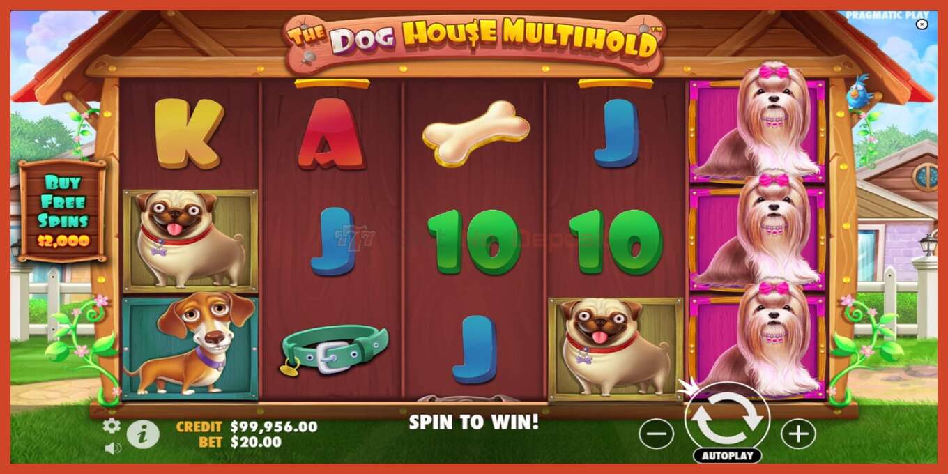 Slot screenshot: The Dog House Multihold no deposit, number - 1