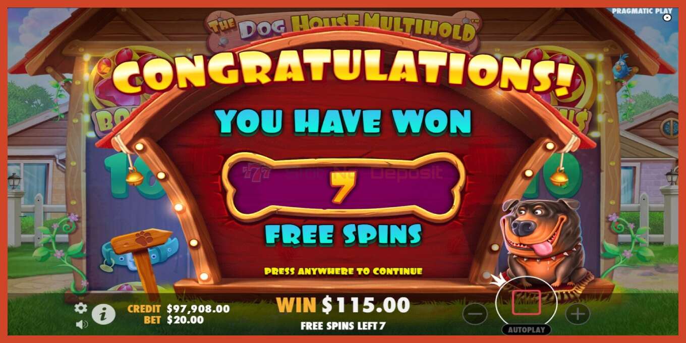 Slot screenshot: The Dog House Multihold no deposit, number - 4