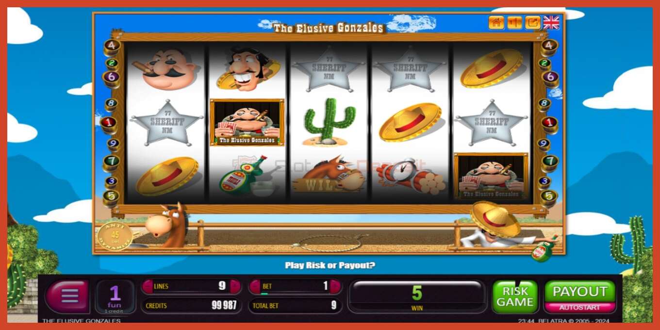 Slot screenshot: The Elusive Gonzales no deposit, number - 2