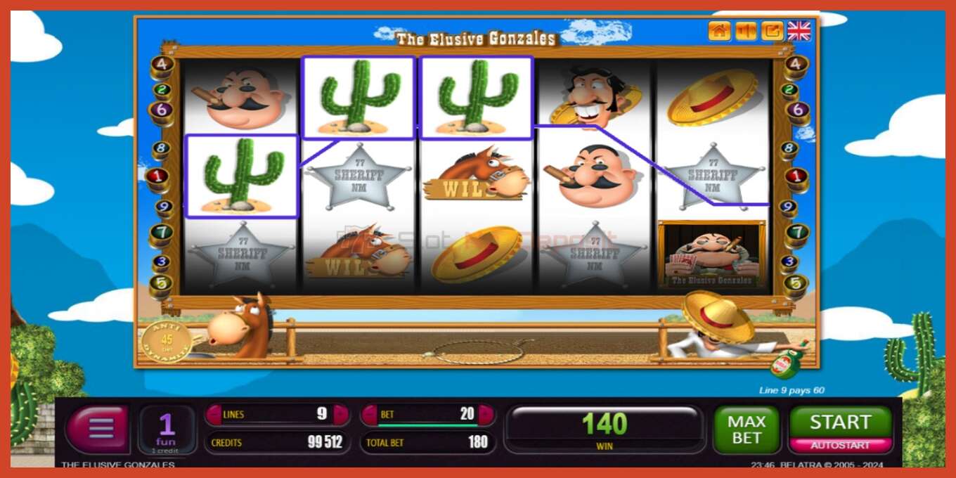 Slot screenshot: The Elusive Gonzales no deposit, number - 3