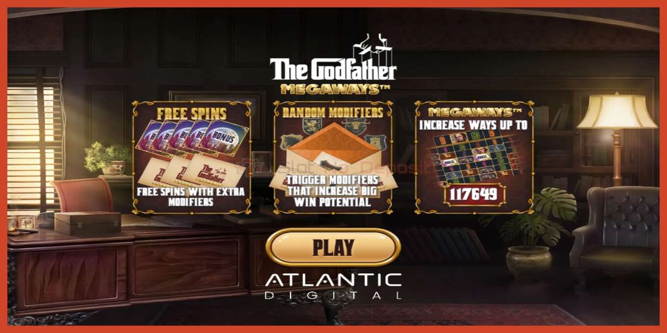 Slot screenshot: The Godfather Megaways no deposit, number - 1