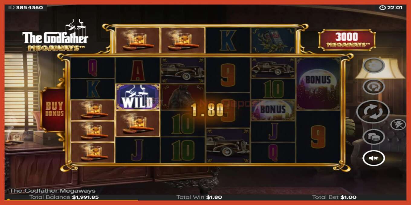 Slot screenshot: The Godfather Megaways no deposit, number - 3