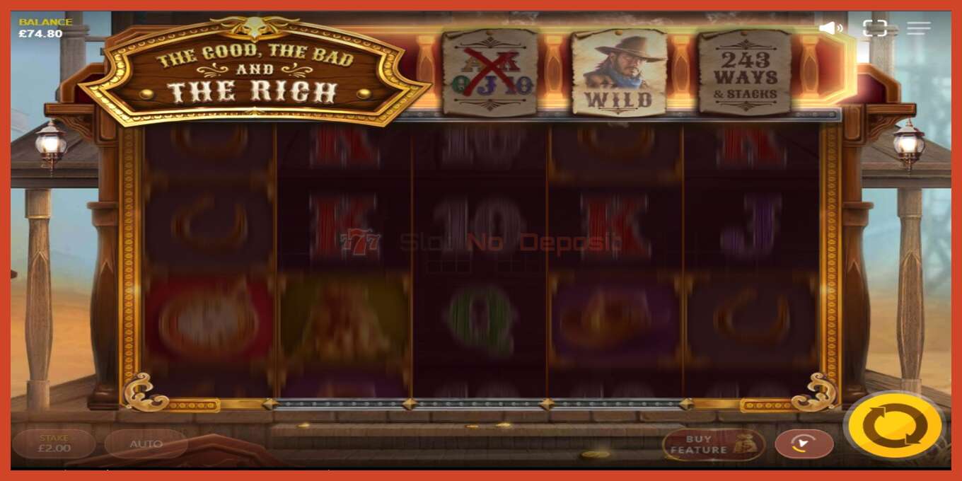 Slot screenshot: The Good The Bad and The Rich no deposit, number - 4