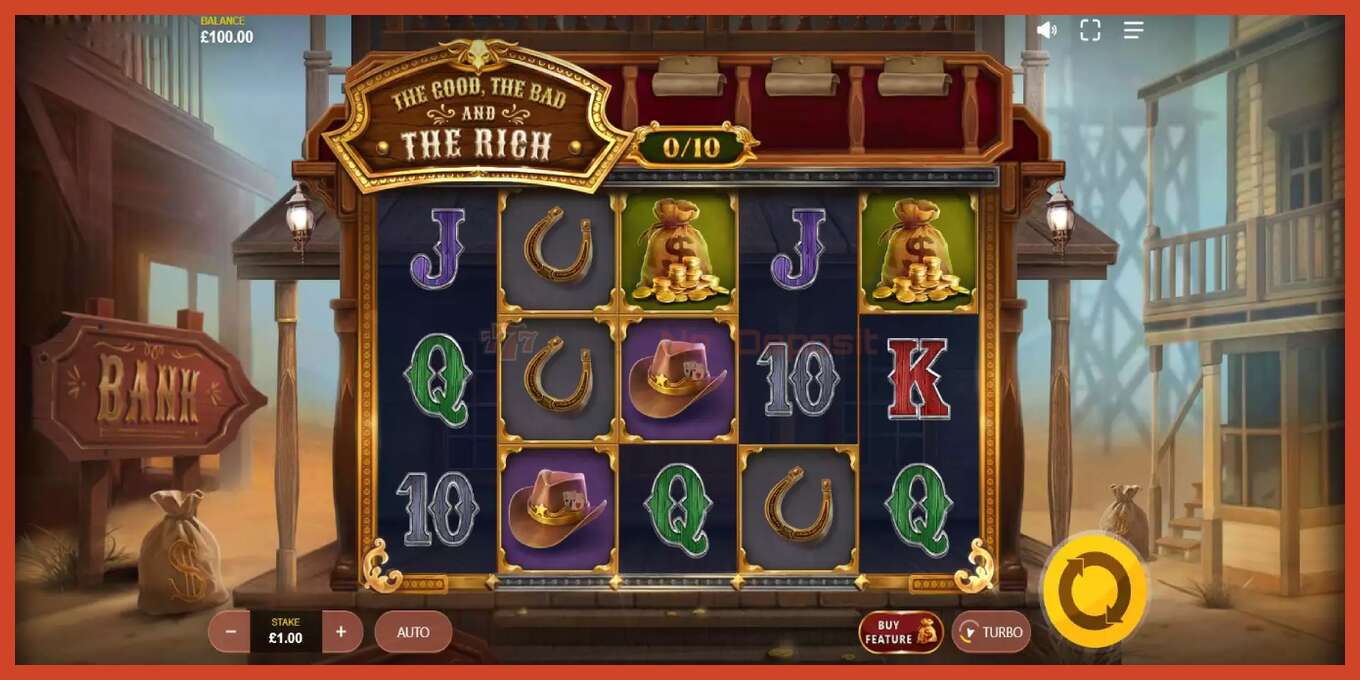 Slot screenshot: The Good The Bad and The Rich no deposit, number - 5