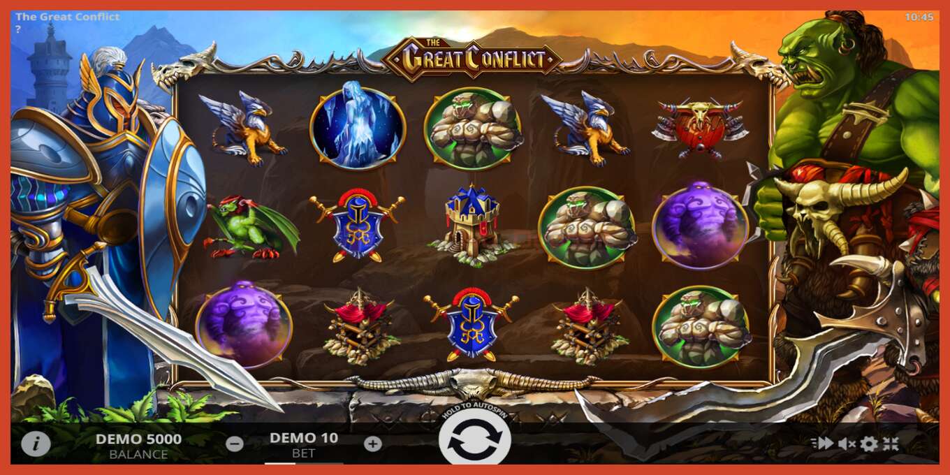 Slot screenshot: The Great Conflict no deposit, number - 1