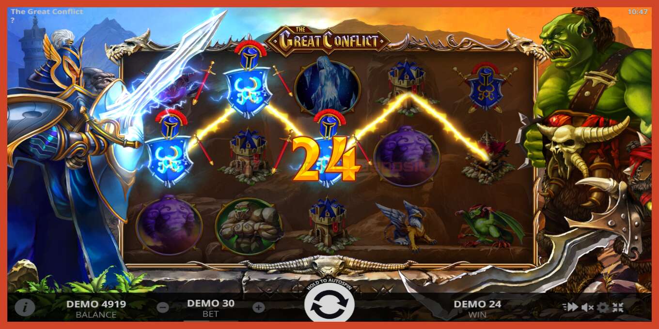 Slot screenshot: The Great Conflict no deposit, number - 3