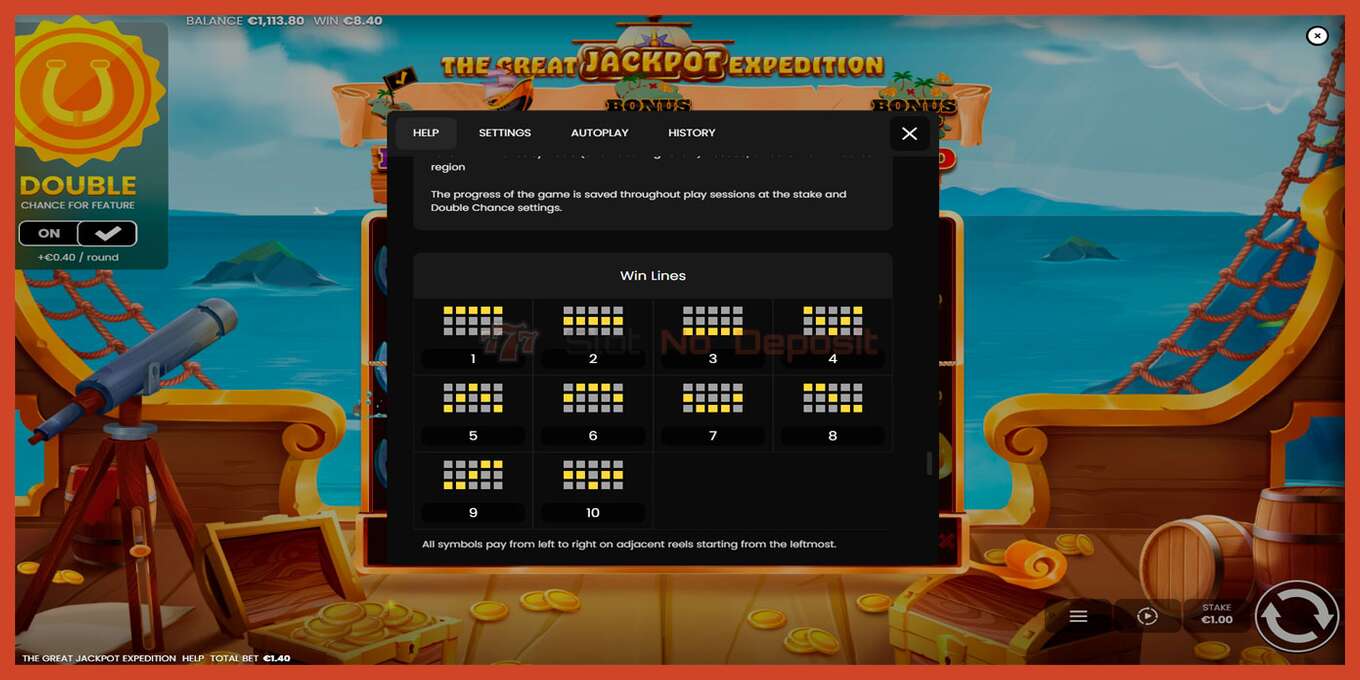 Slot screenshot: The Great Jackpot Expedition no deposit, number - 7