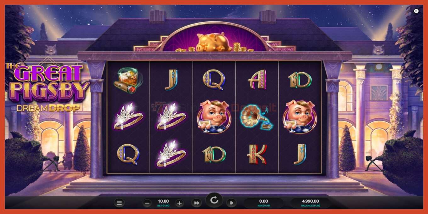 Slot screenshot: The Great Pigsby Dream Drop no deposit, number - 2