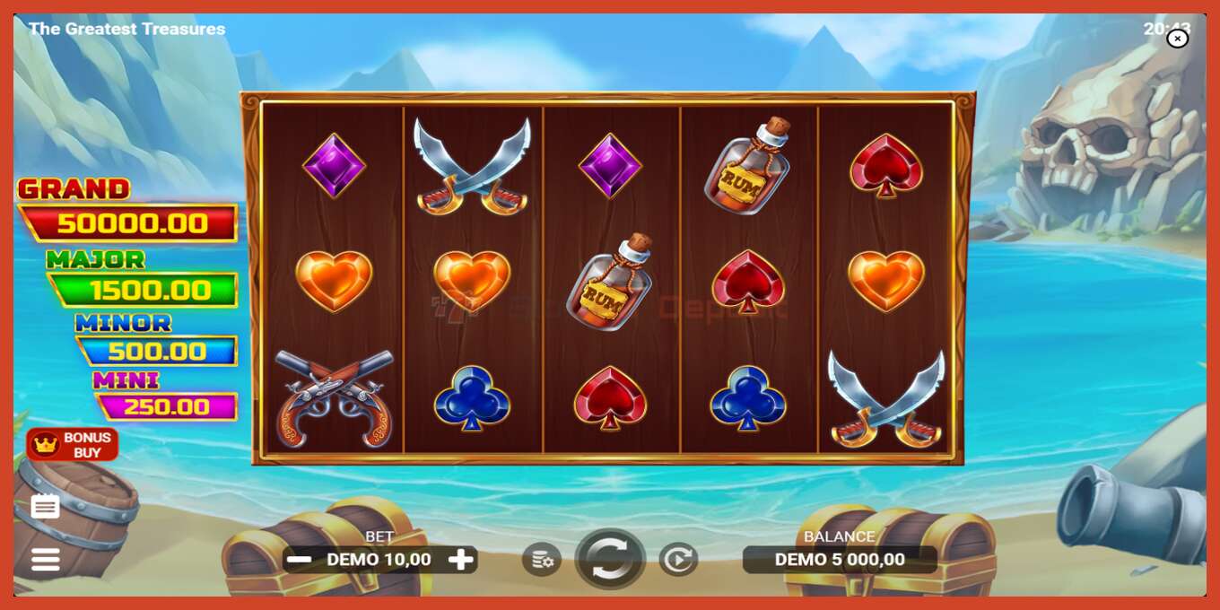 Slot screenshot: The Greatest Treasures no deposit, number - 2