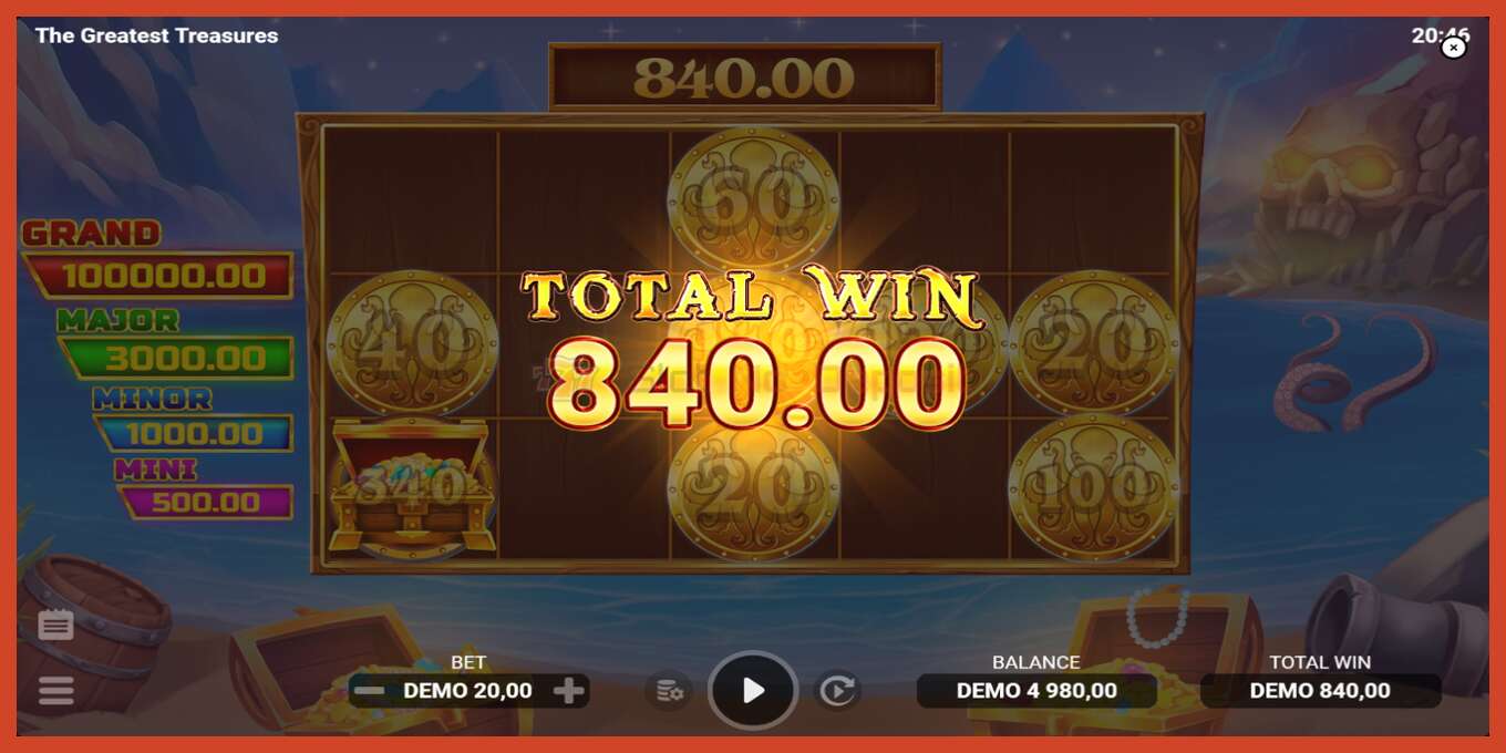 Slot screenshot: The Greatest Treasures no deposit, number - 5