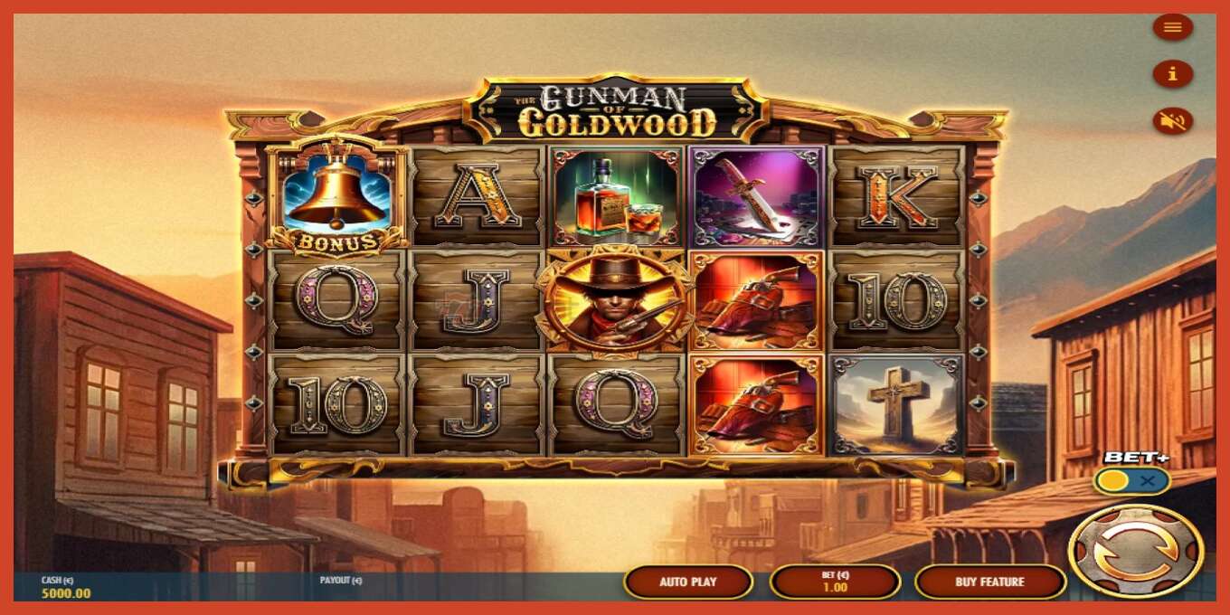 Slot screenshot: The Gunman of Goldwood no deposit, number - 1