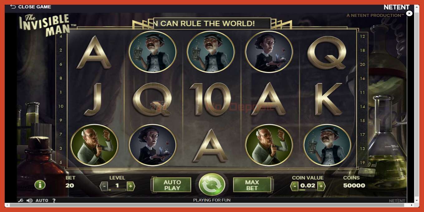 Slot screenshot: The Invisible Man no deposit, number - 2