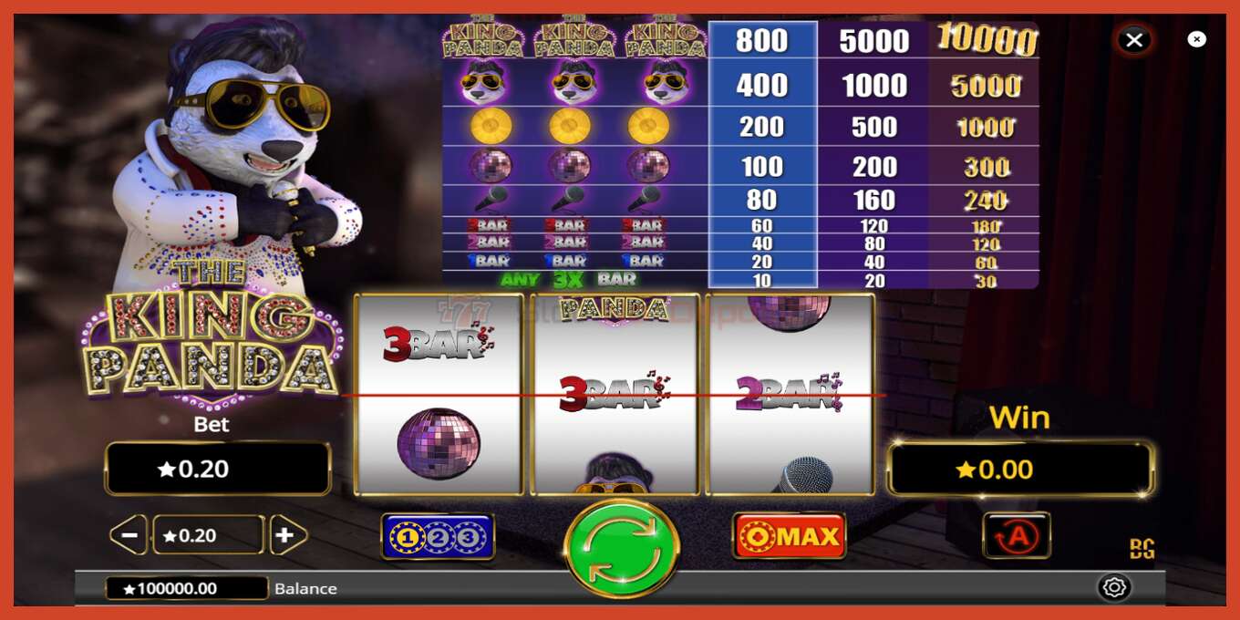 Slot screenshot: The King Panda no deposit, number - 2