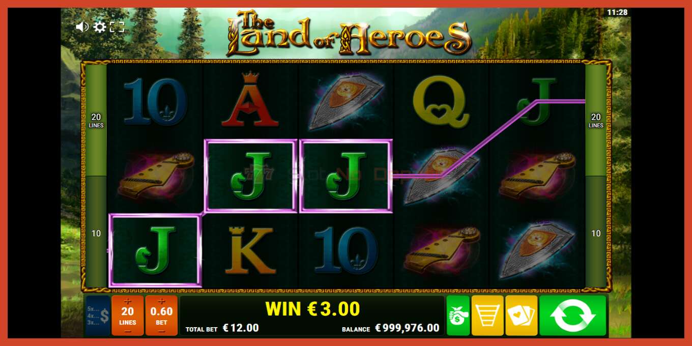 Slot screenshot: The Land of Heroes no deposit, number - 3