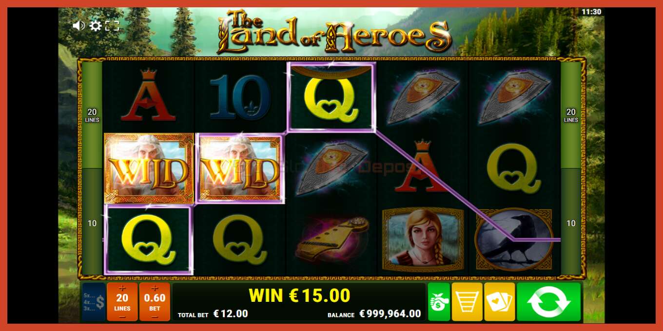 Slot screenshot: The Land of Heroes no deposit, number - 5