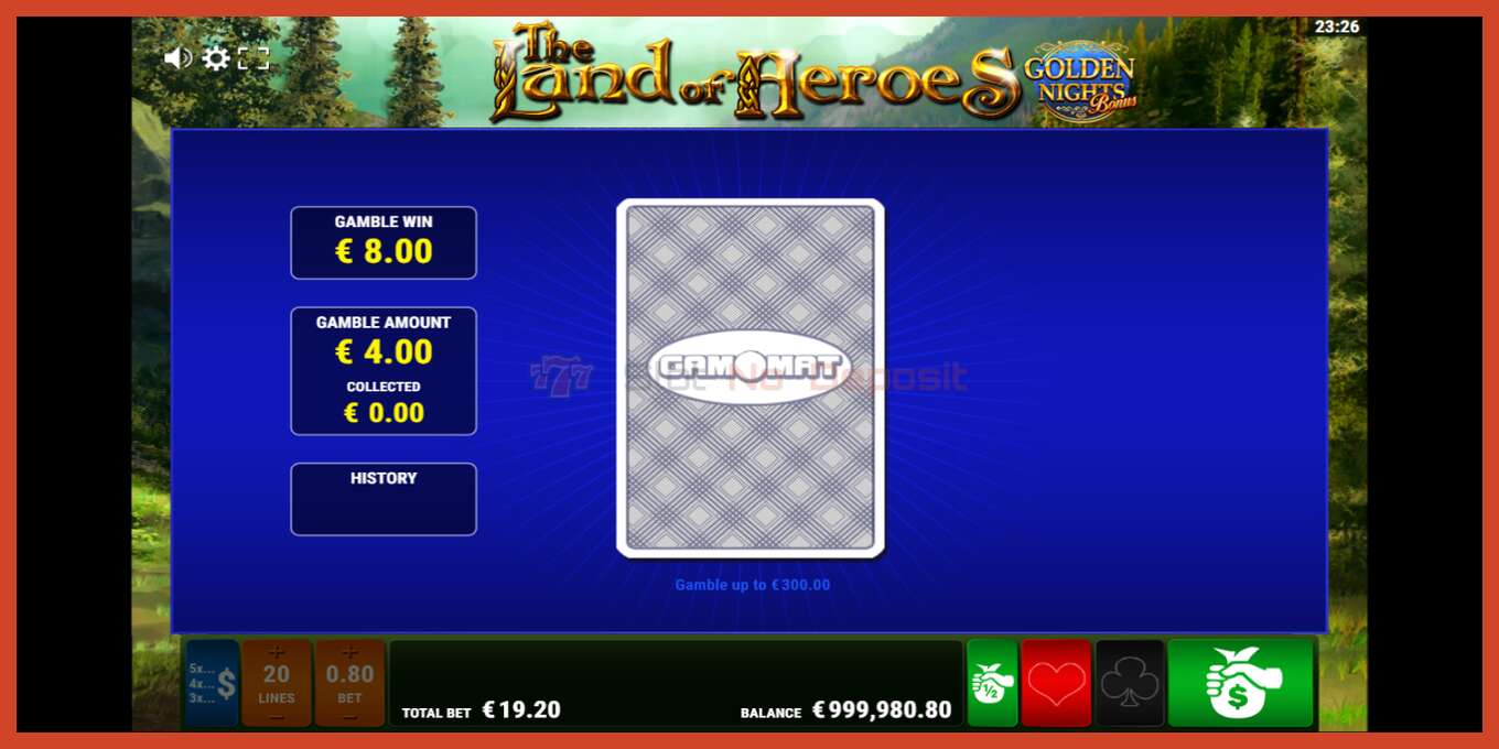 Slot screenshot: The Land of Heroes Golden Nights no deposit, number - 4