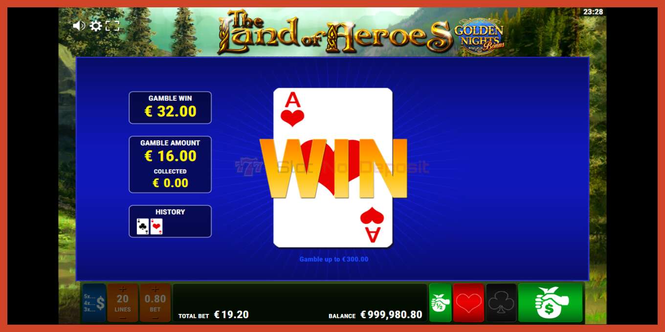 Slot screenshot: The Land of Heroes Golden Nights no deposit, number - 5