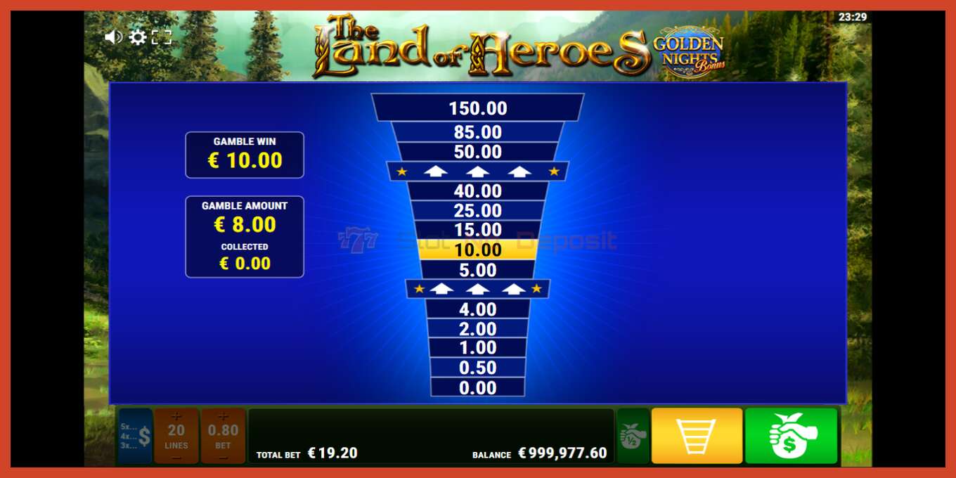 Slot screenshot: The Land of Heroes Golden Nights no deposit, number - 6