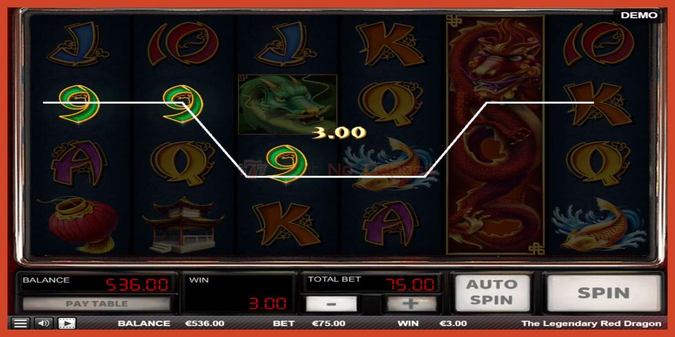 Captura de tela do slot: The Legendary Red Dragon sem depósito, número - 2